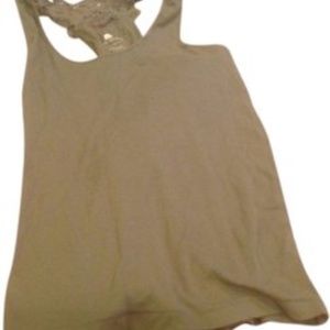 Banana Republic Kacki Green Color with Lace Back Tank Top/Cami